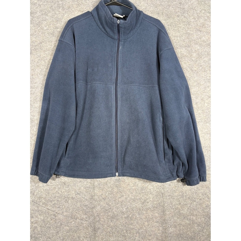 Columbia Sportswear Fleece Jacket Full Zip Navy Blue Men's XL Outdoor
